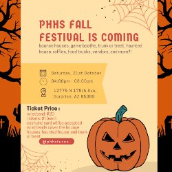 Come to the PHHS Fall Festival!!!